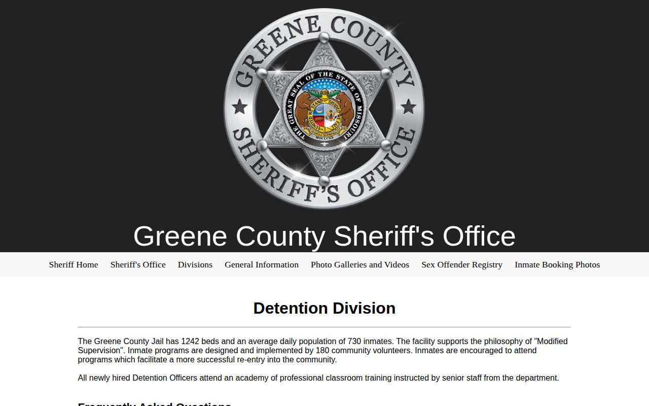 Greene County Jail release timing and detention hold guidance