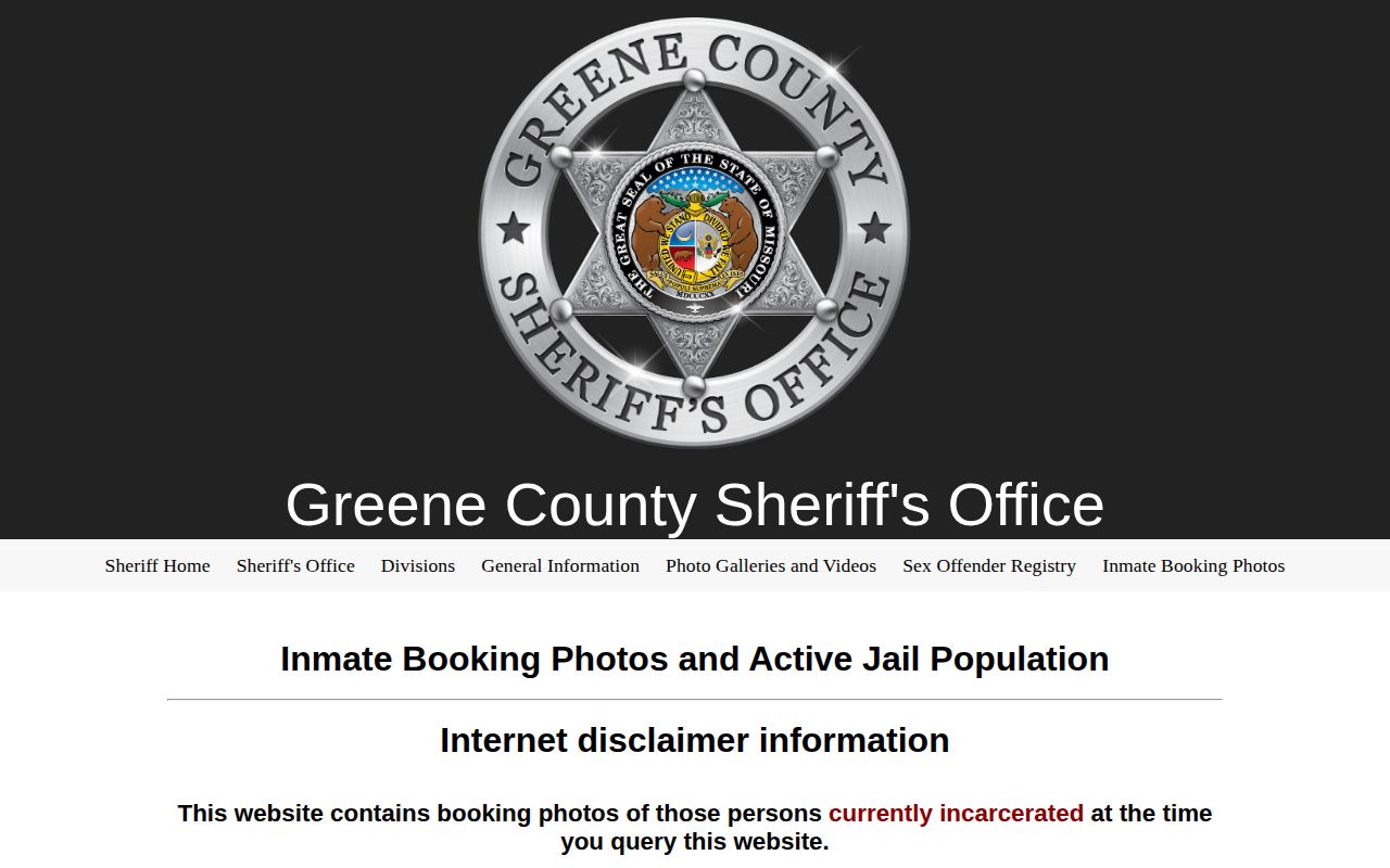 Greene County Jail released inmate roster gateway